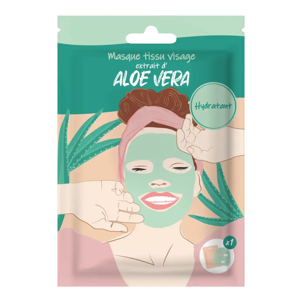 Masque visage aloe vera en tissu - Hydratant