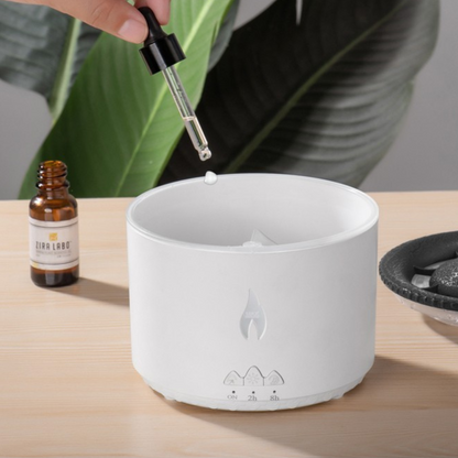 Diffuseur d’Huiles Essentielles Volcan & Flamme – Humidificateur Ultrasonique 360ml Maison Jadeïs