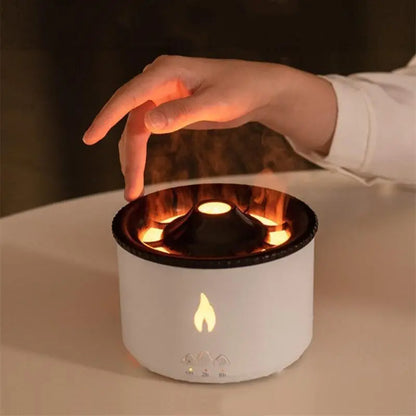 Diffuseur d’Huiles Essentielles Volcan & Flamme – Humidificateur Ultrasonique 360ml Maison Jadeïs