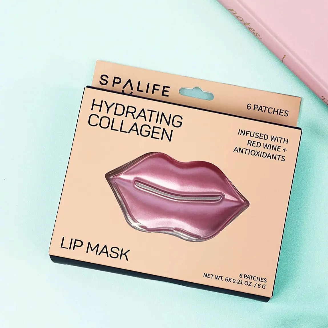 Masque lèvres collagène et vin rouge - 6 patchs