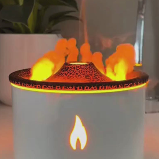 Diffuseur d’Huiles Essentielles Volcan & Flamme – Humidificateur